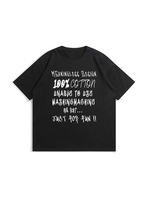 Camiseta de manga corta suelta estampada para hombre-2