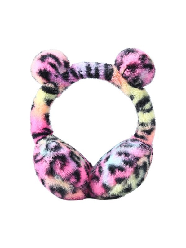 Orejeras plegables con estampado de leopardo-1