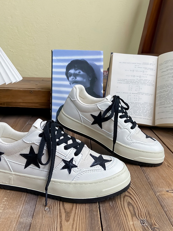 Zapatos Color Contraste Patchwork Estrellas-1